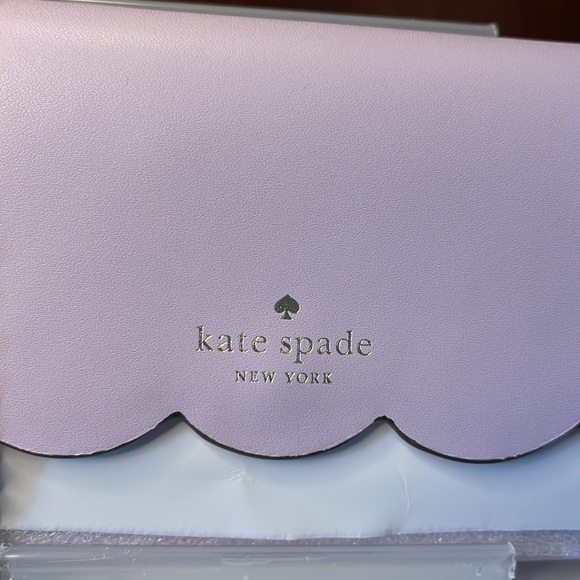 Kate Spade  Gemma wallet on a chain Crossbody bag  smooth leather  Violet  NWT - Picture 2 of 11